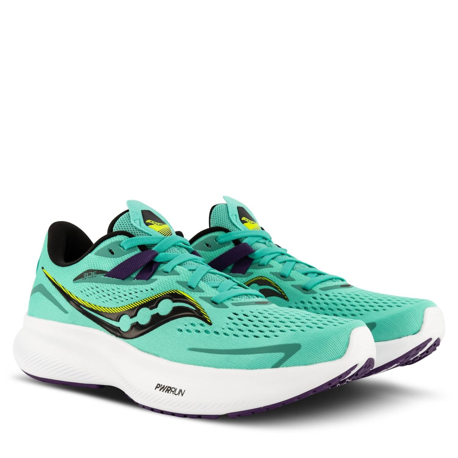Saucony Women's Ride 15 Running Shoes In Cool Mint/acid US 9.5 female