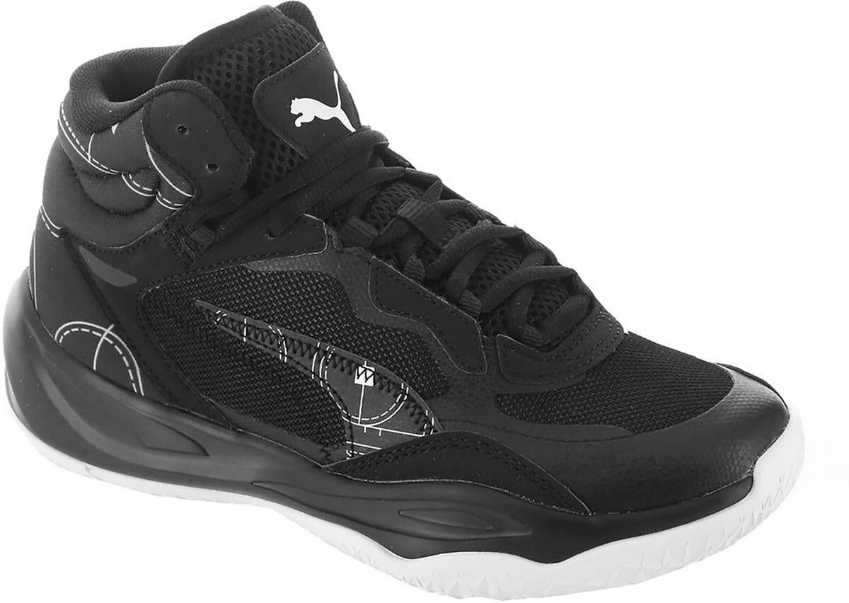 Puma Playmaker Pro Mid Courtside Boys Gym Sport Basketball Shoes US 4.5 Big Kid male