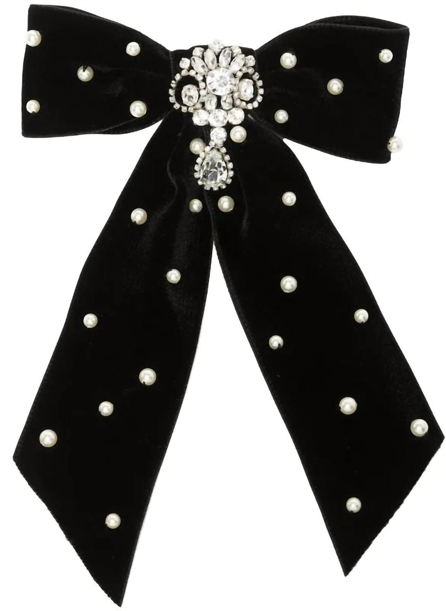 JENNIFER BEHR Penelope Bow Barrette In Black female