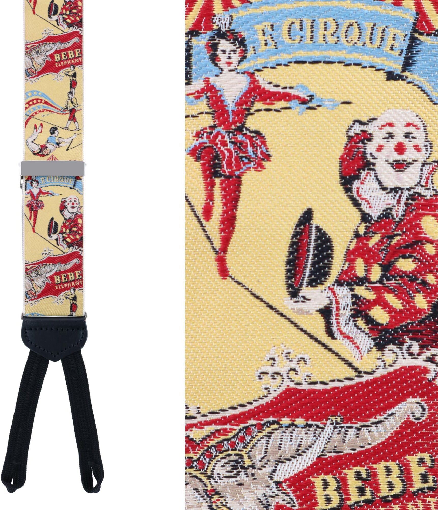 Trafalgar Retro Pattern Circus Limited Run Silk Braces male