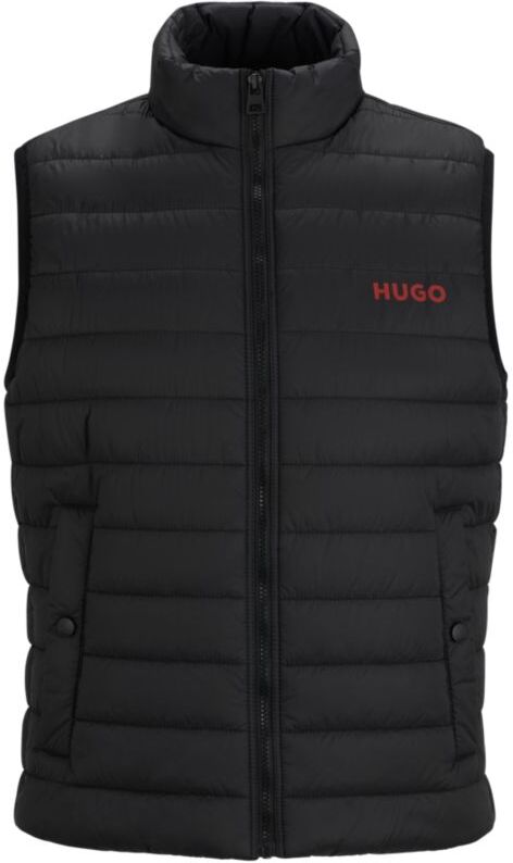 Hugo Boss Water-repellent padded gilet with contrast logo Small male