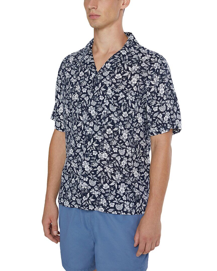 Onia Air Linen-Blend Convertible Vacation Shirt Small male