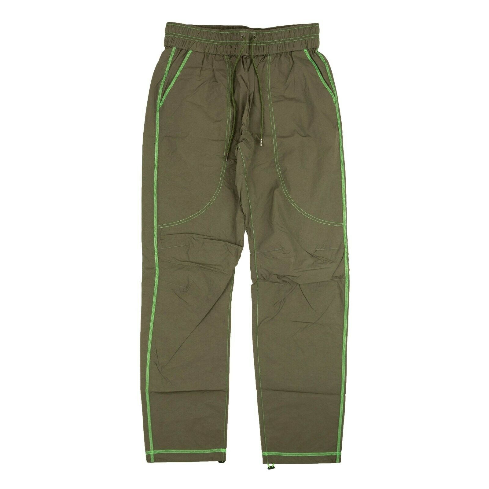 John Elliott Olive X Neon Green Man Casual Pants Small male