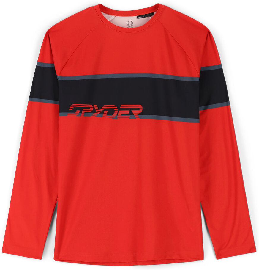 Spyder Mens Pump Long Sleeve Crew Neck - Volcano (2022) XLarge male