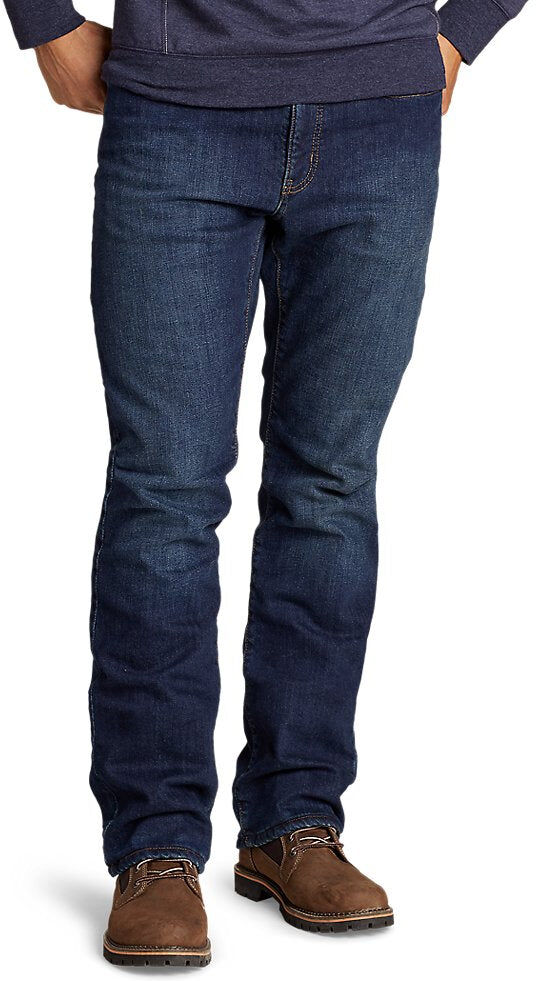 Eddie Bauer Men's Field Flannel-Lined Flex Straight Jeans 40 x 32 male