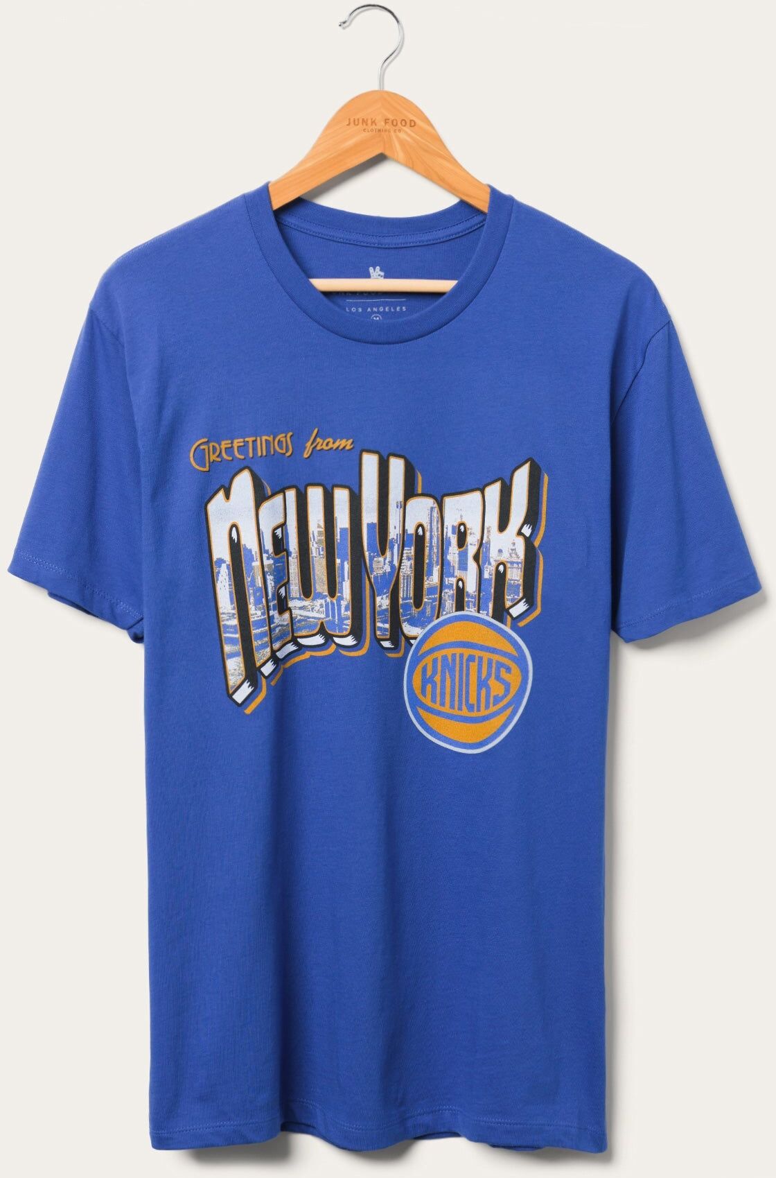 Junk Food Clothing Knicks NBA Postcard Tee XLarge male