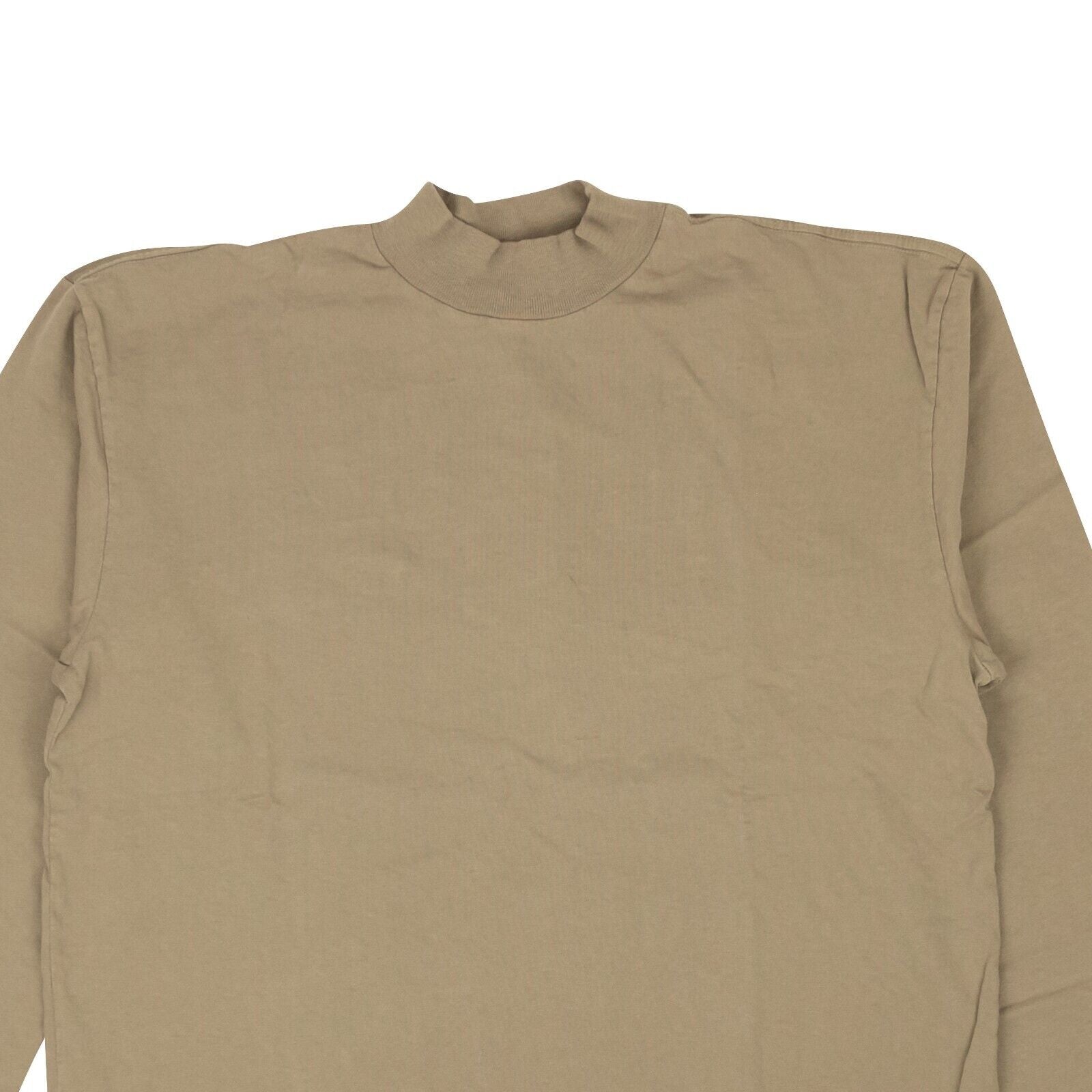 John Elliott Dust Brown Mockneck Long Sleeve T-Shirt XLarge Regular male