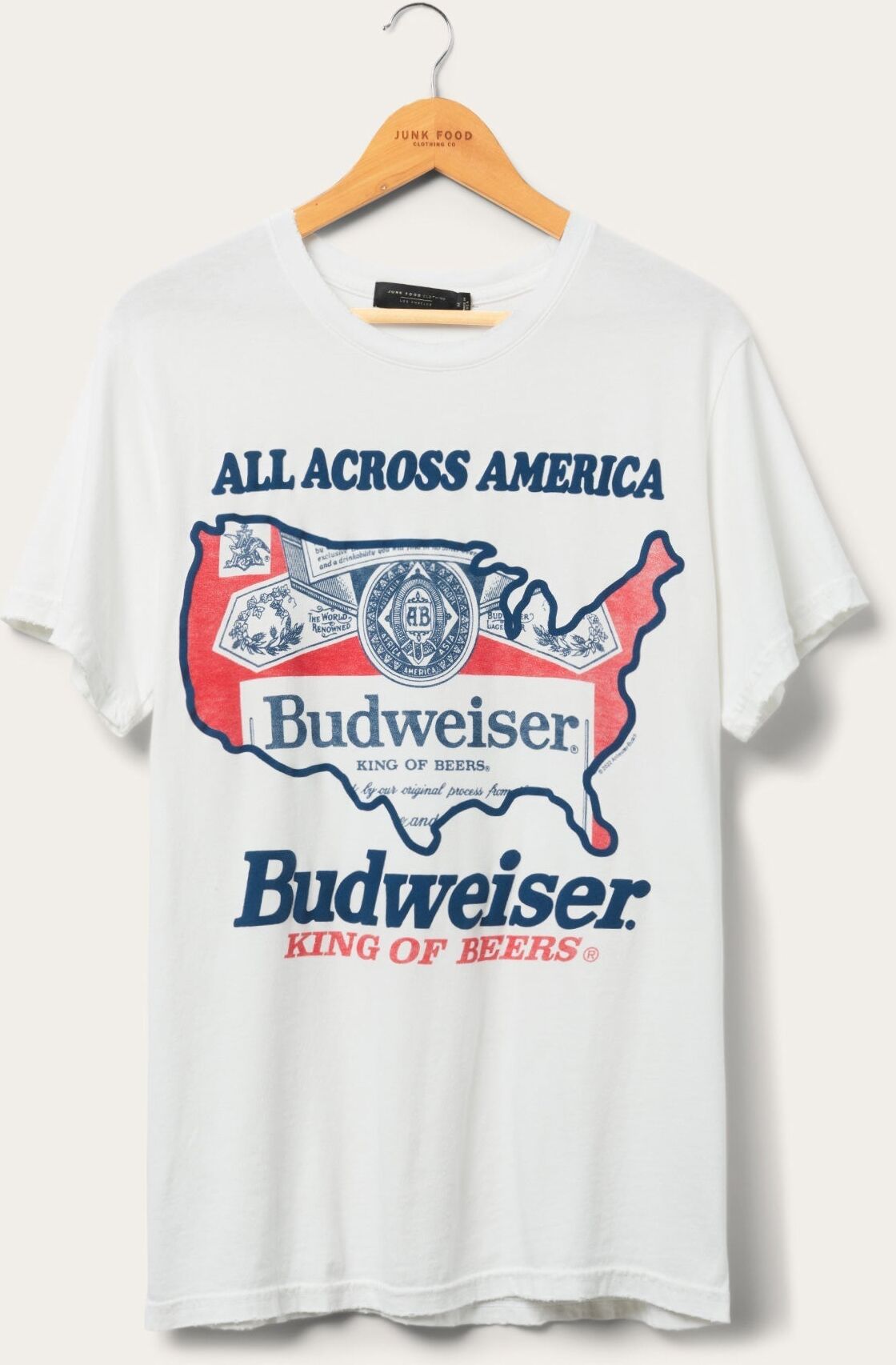 Junk Food Clothing Budweiser Flag Logo Vintage Tee XLarge male