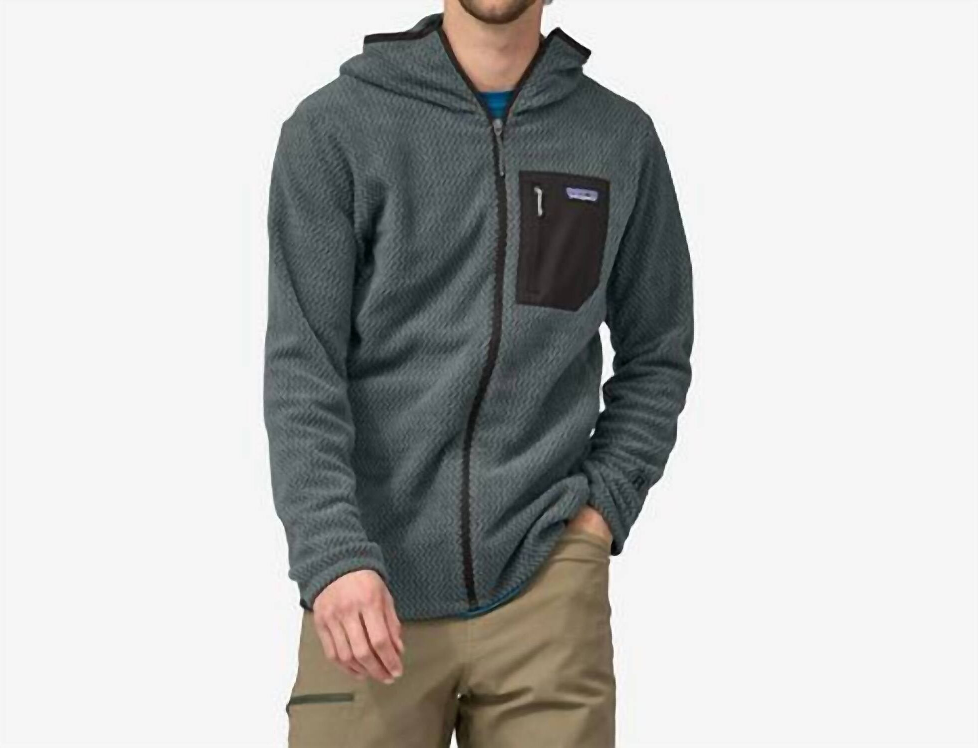 Patagonia R1 Full Zip Hoody In Green XXLarge male