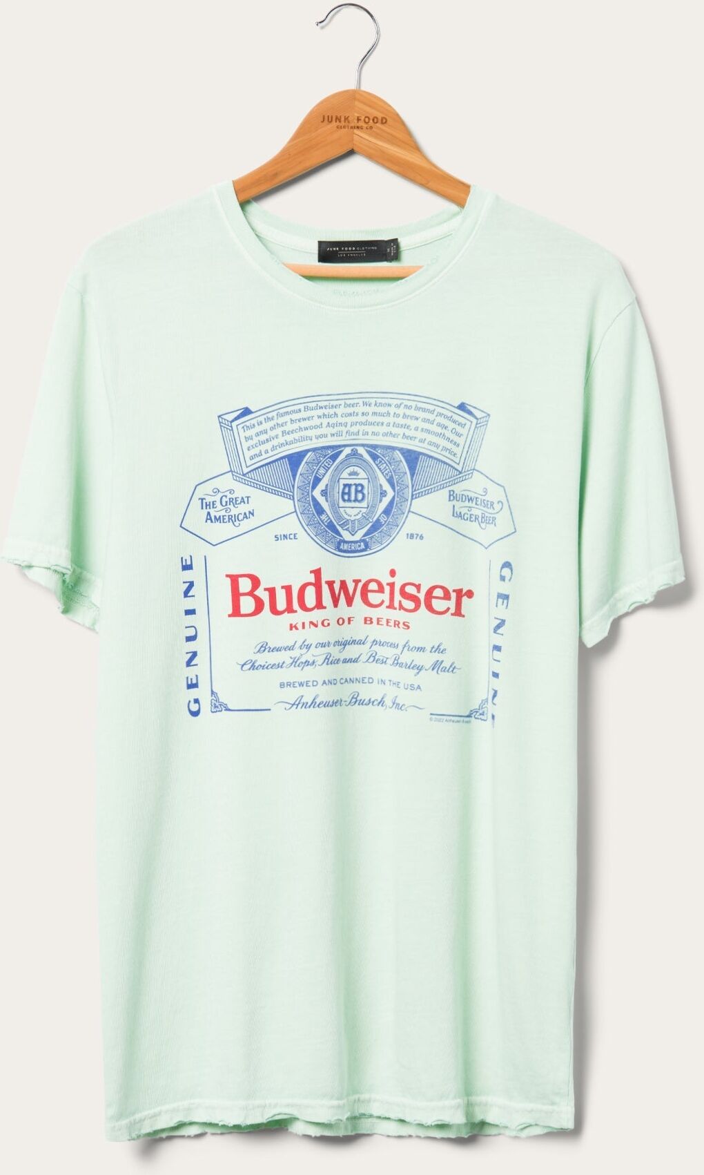 Junk Food Clothing Budweiser Label Vintage Tee Large male