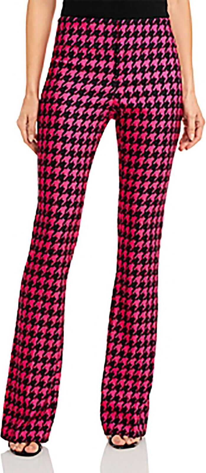 Alice and Olivia Womens Houndstooth Mid-Rise Bootcut Pants US 4 (S) female