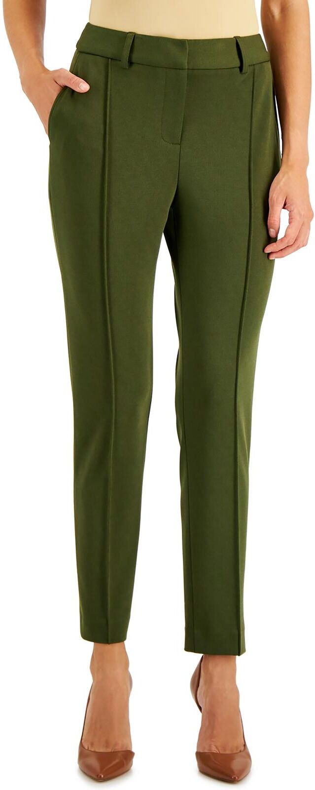 Tahari ASL Womens Front Seamed Office Skinny Pants US 12 (L) female