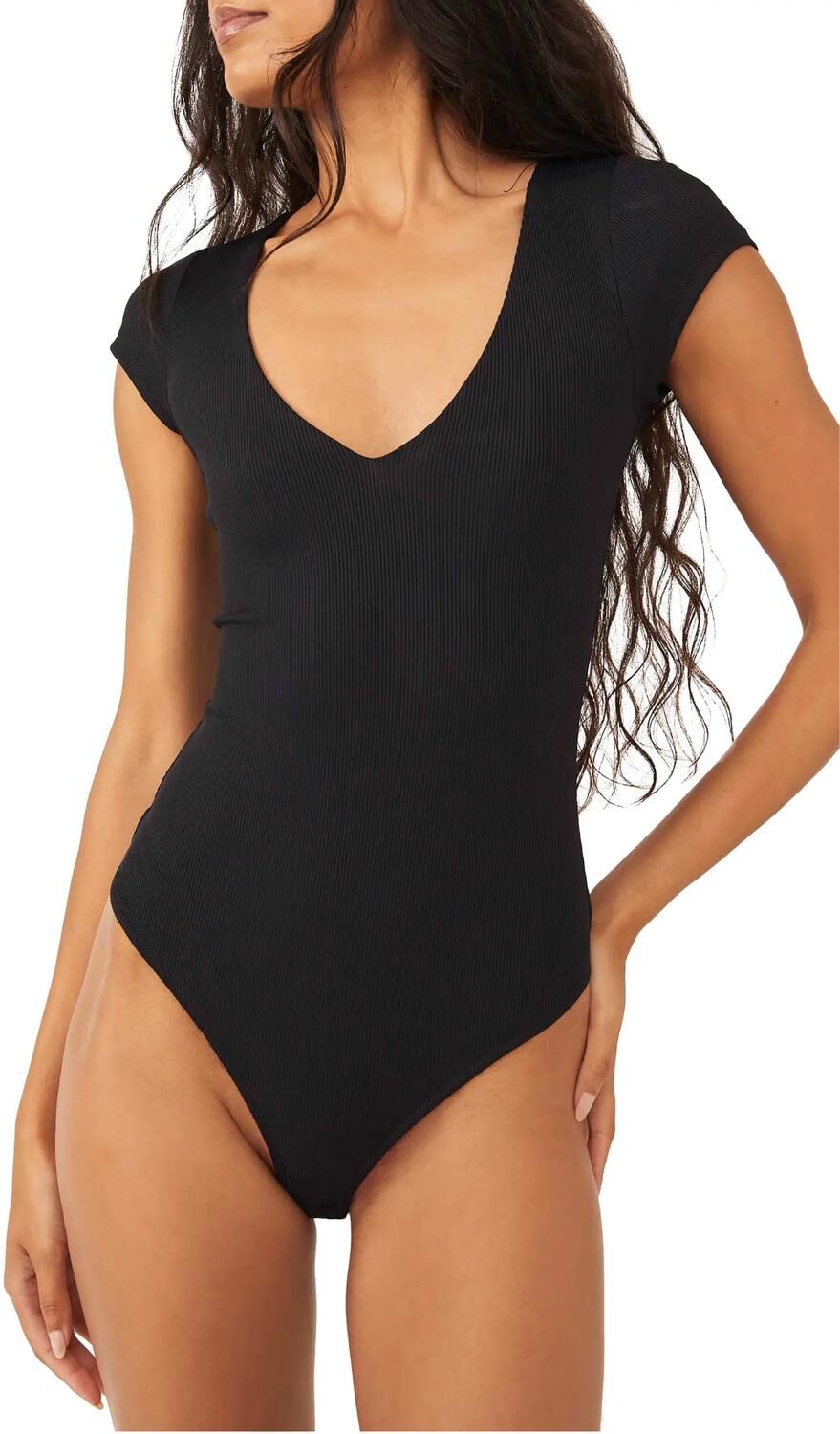 Free People Ready Or Not Bodysuit In Black XSmall female