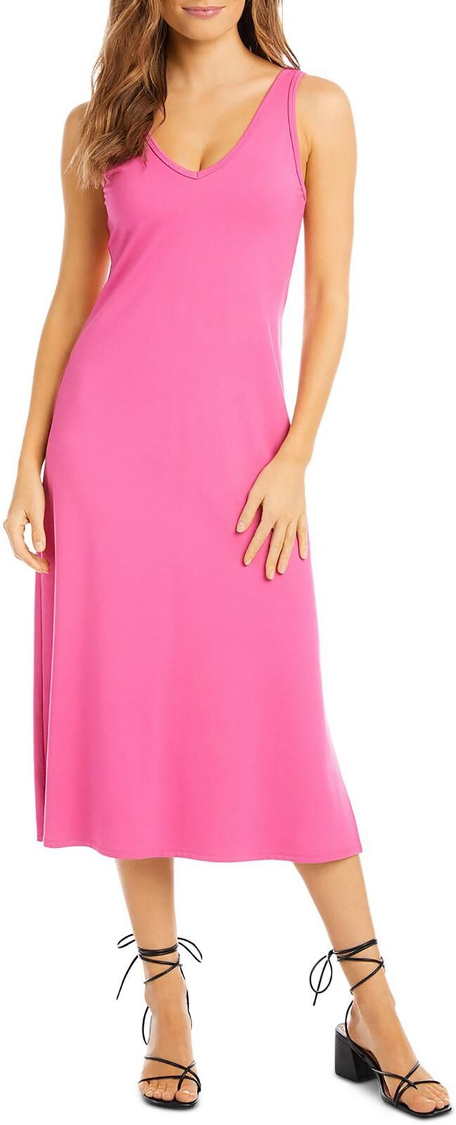 Karen Kane Brigitte Womens Solid Calf Midi Dress XSmall female