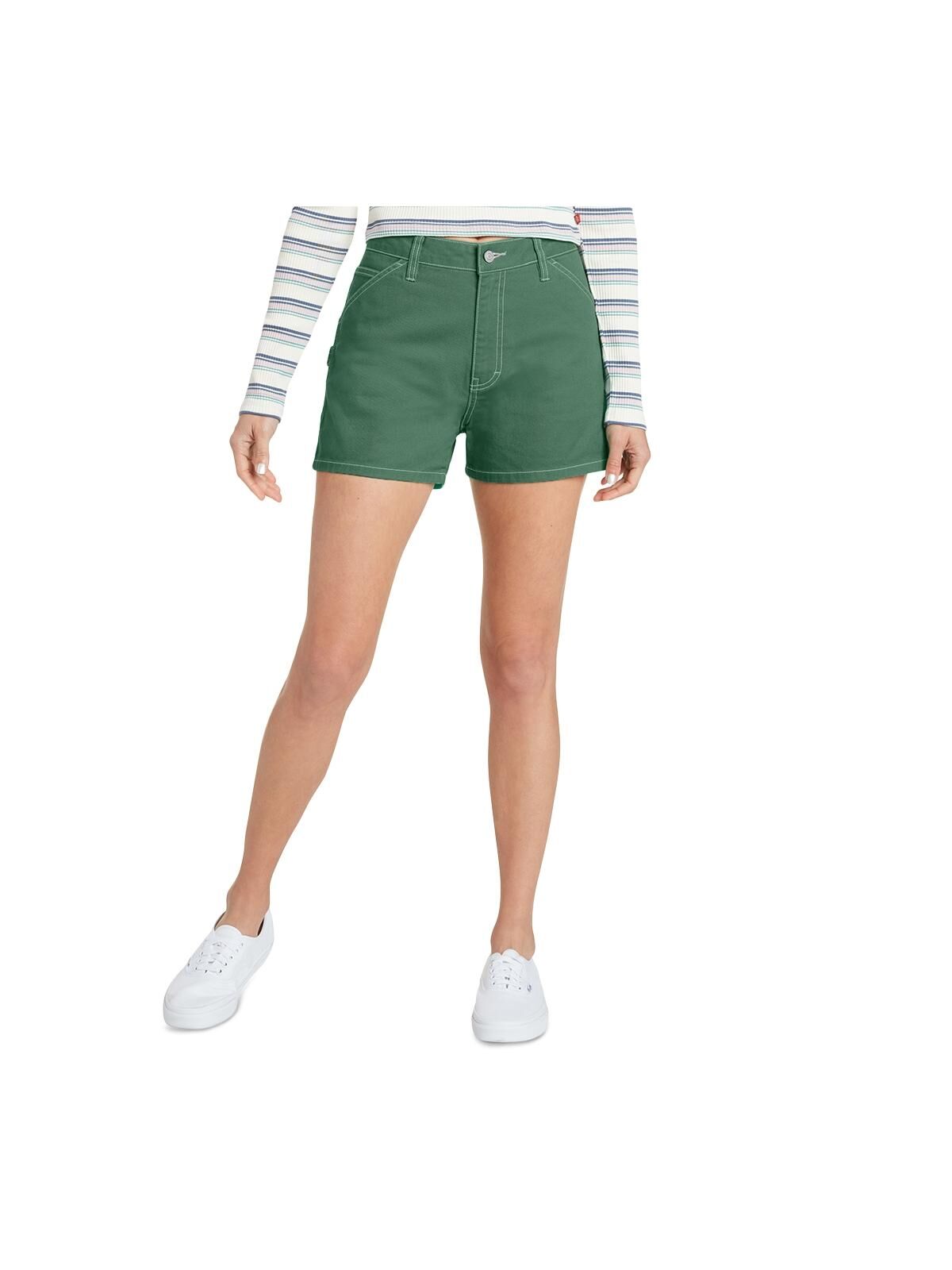 Dickies Carpenter Short Womens High-Rise Short Length Denim Shorts US 6 (S) female
