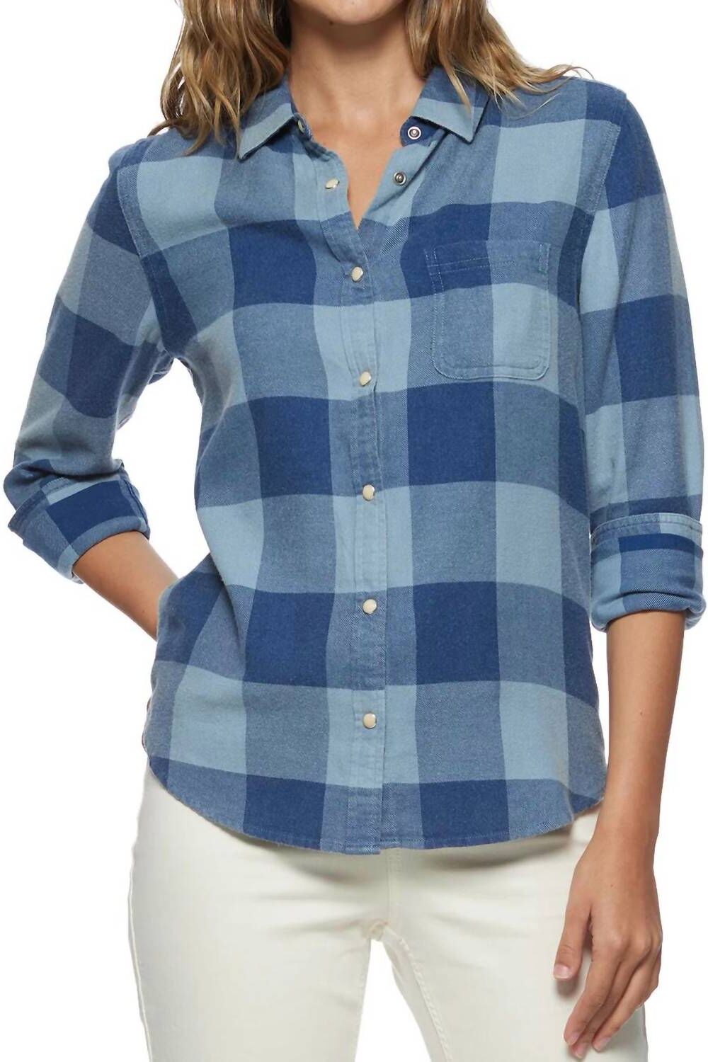 Flags & Anthem Georgianna Plaid Shirt In Blue Multi XSmall female