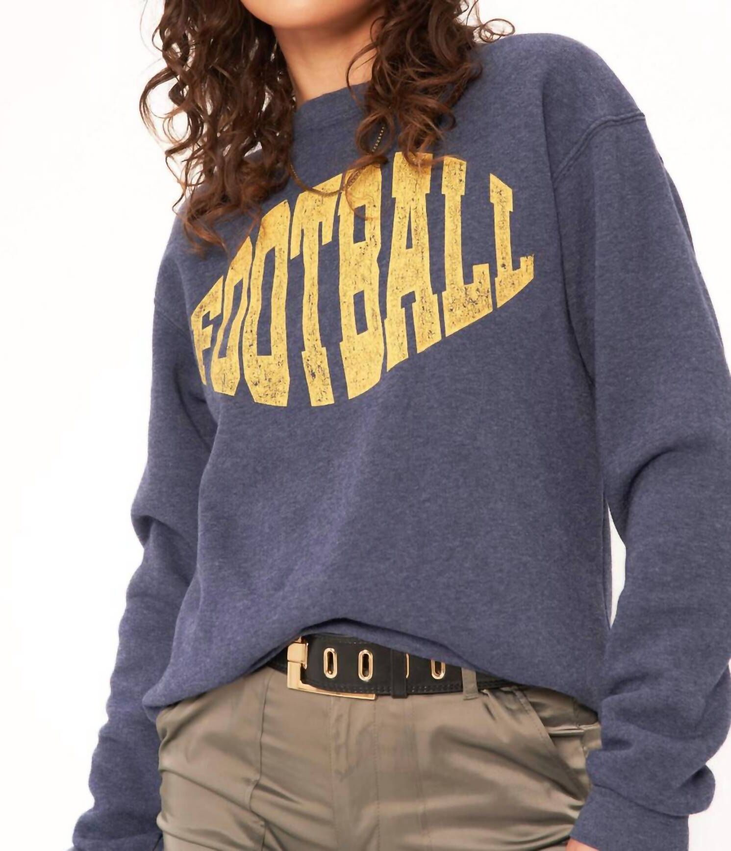 Pro-Ject Football Sweatshirt In Heather Navy Nova Small female