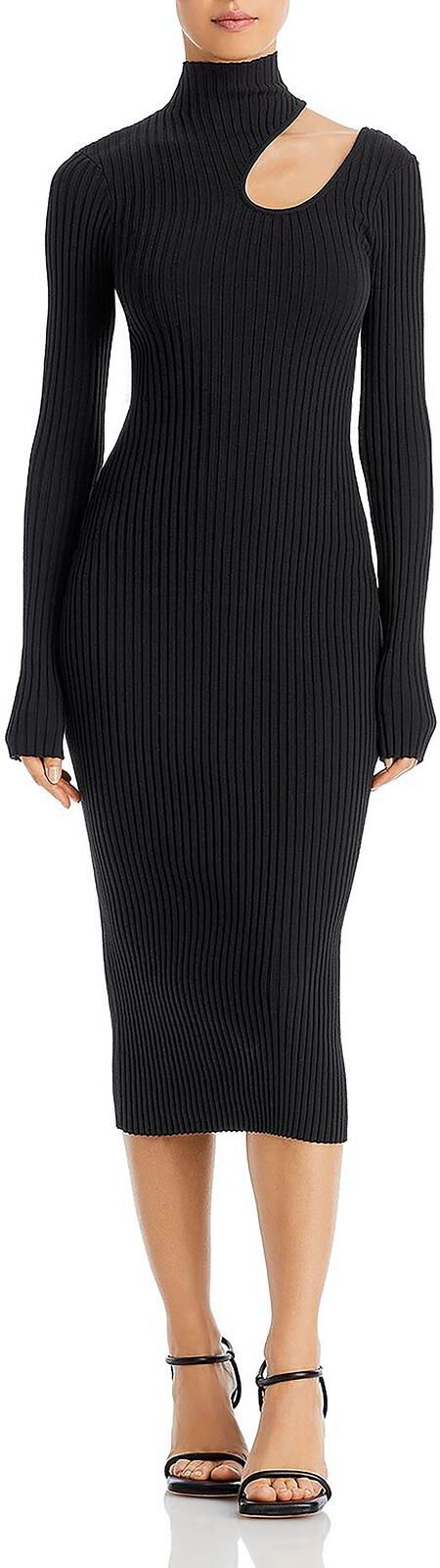 Anine Bing Victoria Womens Ribbed Midi Sweaterdress Medium female