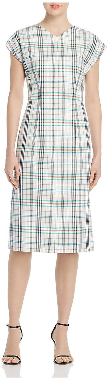 Boss Daela Womens Check Print Office Wwe Sheath Dress US 2 (XS) female