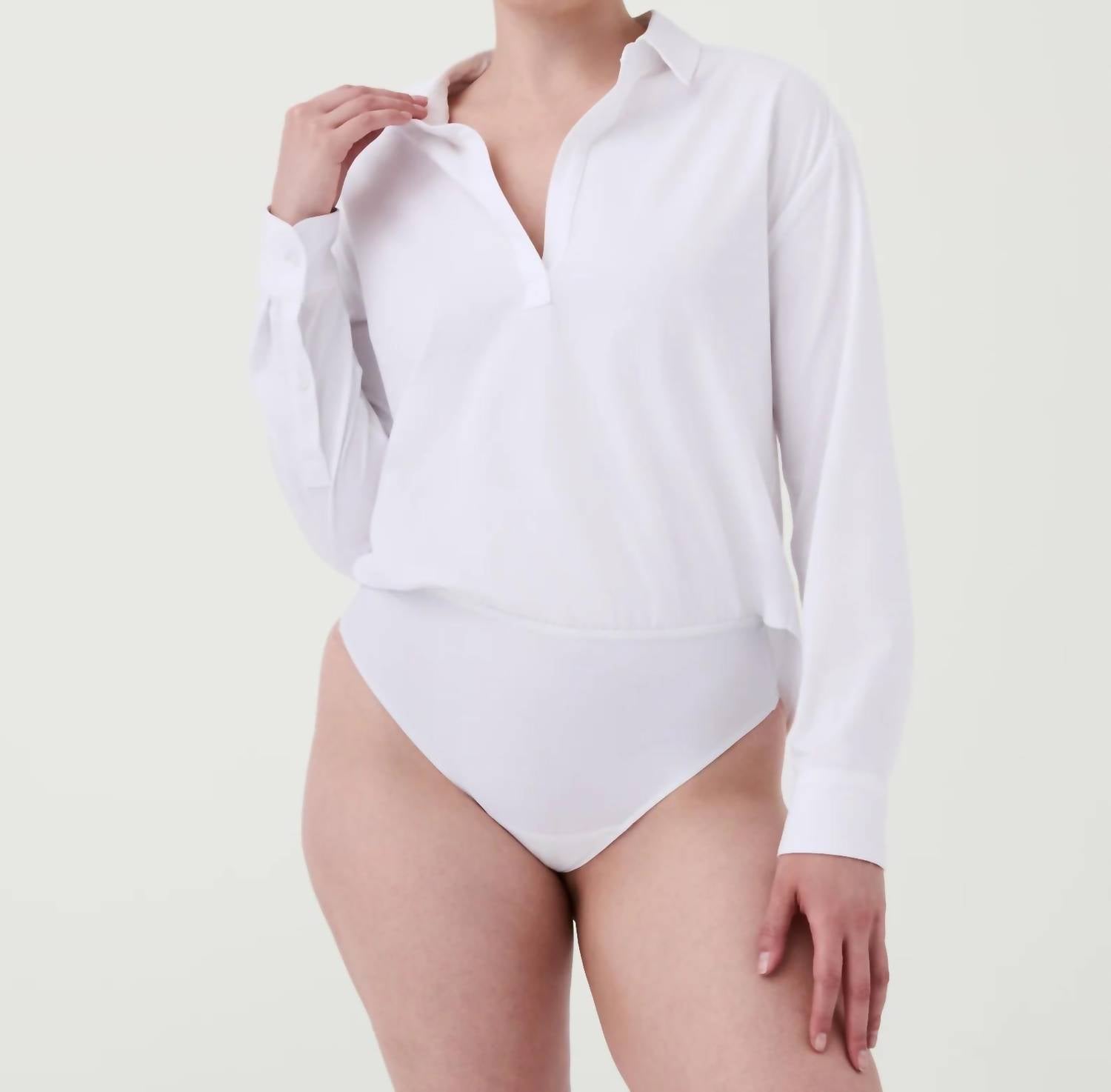 Spanx The Blouse Bodysuit In Classic White Small female