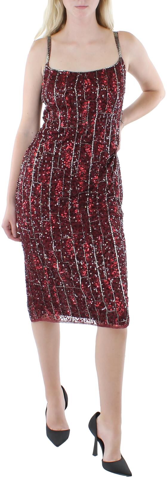 Mac Duggal Womens Sequin Embellished Cocktail and Party Dress US 14 (L) female