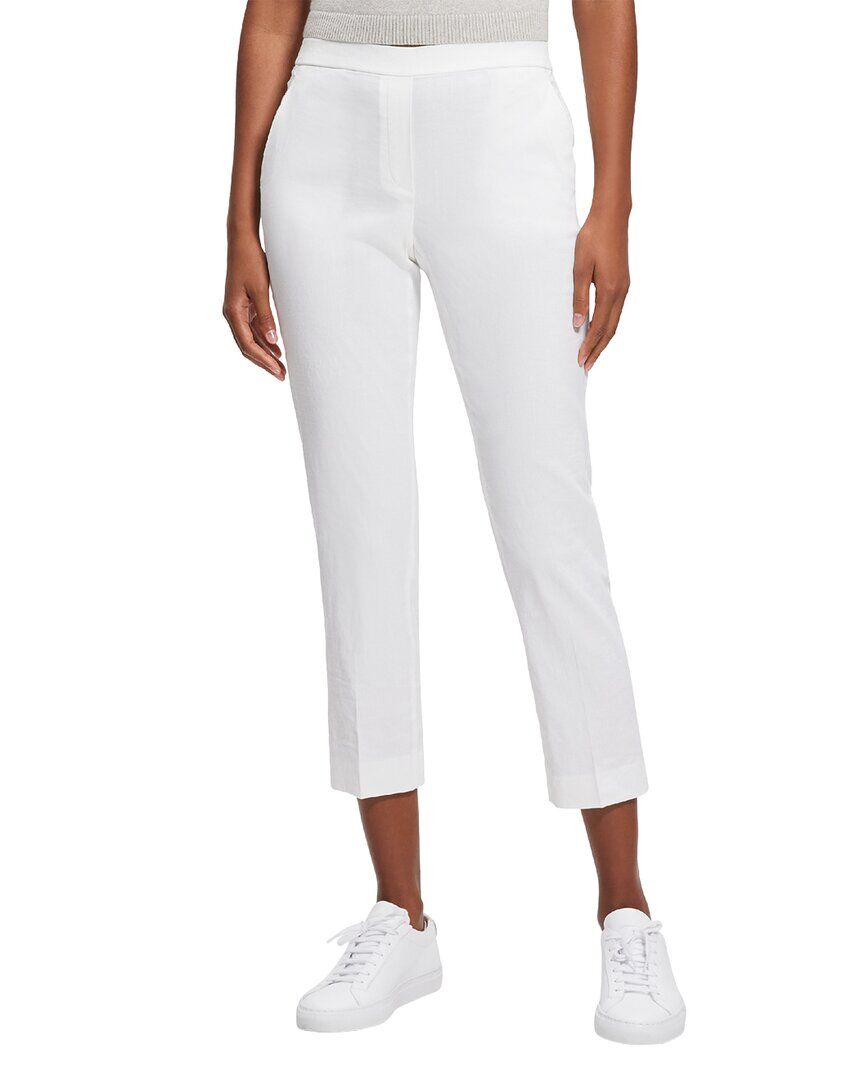 Theory Treeca Linen-Blend Pull-On Pant US 4 (S) female
