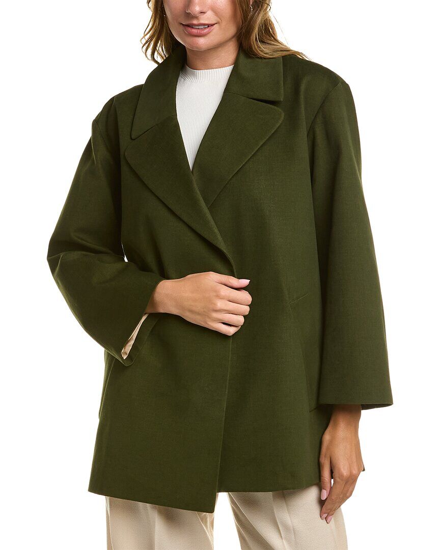 Oscar de la Renta Twill Corduroy Silk-Lined Oversized Jacket US 4 (S) female