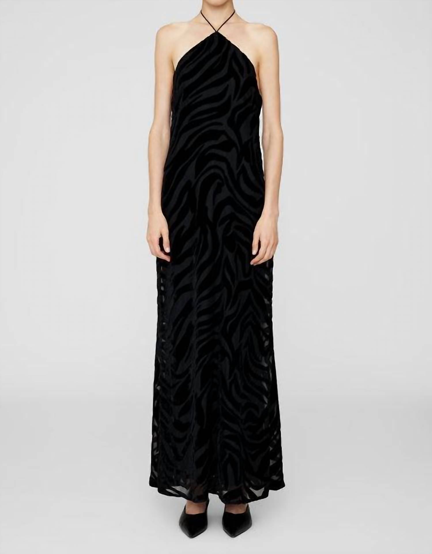 Anine Bing Leanne Dress In Black Zebra Burnout Medium female