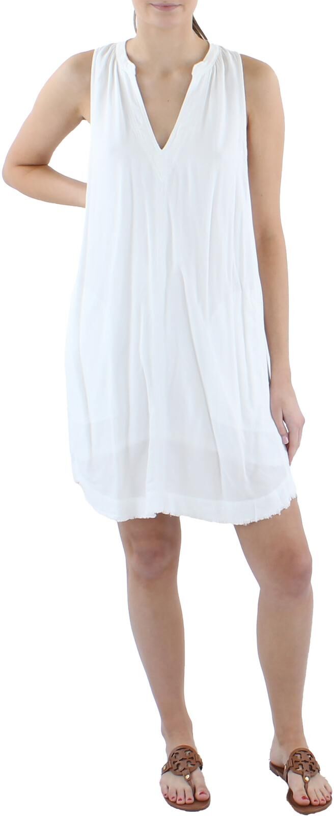 Splendid Joella Womens Mini Frayed Hem Shift Dress XSmall female