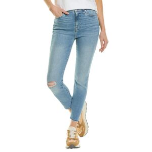 7 For All Mankind Gwenevere Palm High Rise Ankle Jean - blue - Size: 28" Waist