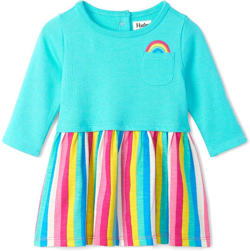 Hatley Radiant Rainbow Layered Knit Dress 9-12 Months