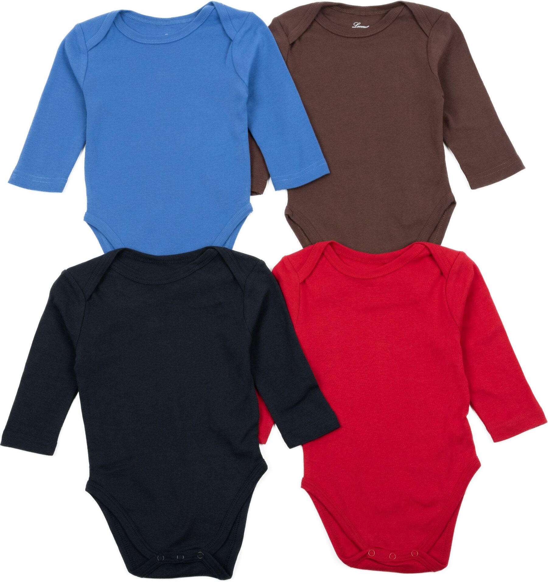 Leveret Baby Four Pack Long Sleeve Bodysuit 18-24 Months