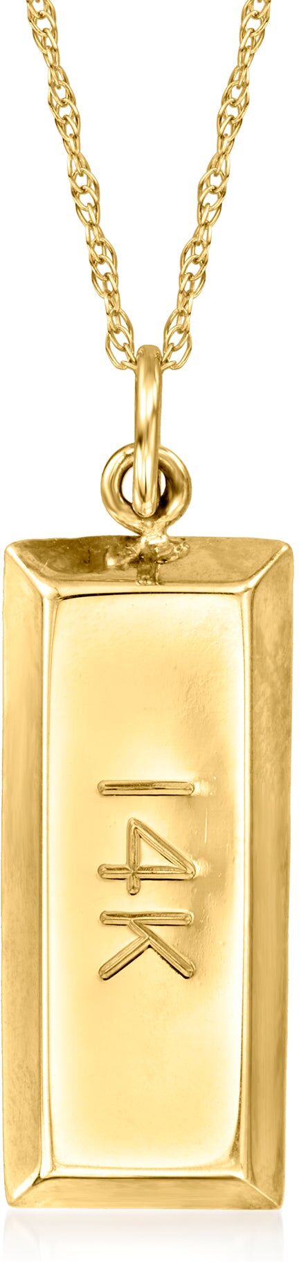 Ross-Simons 14kt Yellow Gold Bar Pendant Necklace female