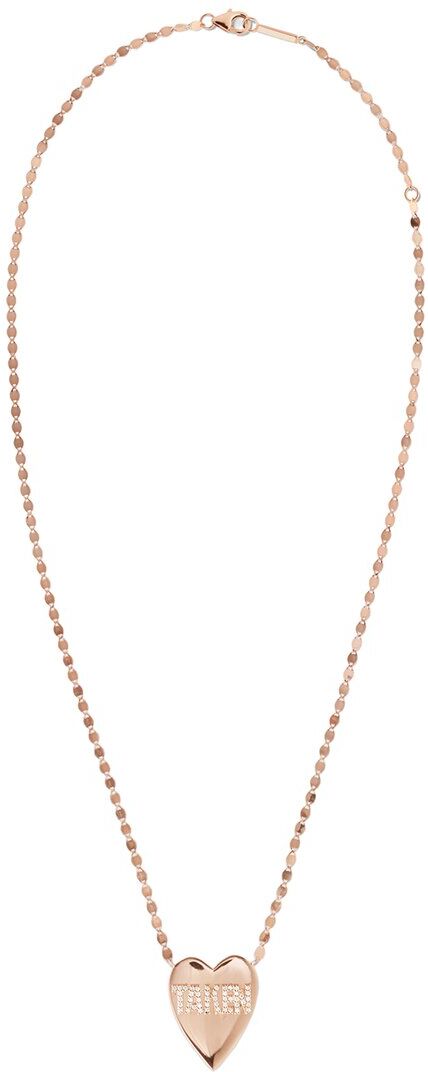 Lana Jewelry 14K Rose Gold 0.14 ct. tw. Diamond Taken Heart Necklace One Size female