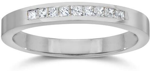 Pompeii3 1/4ct Princess Cut Diamond Wedding White Gold 14K Ring US 6.5 female