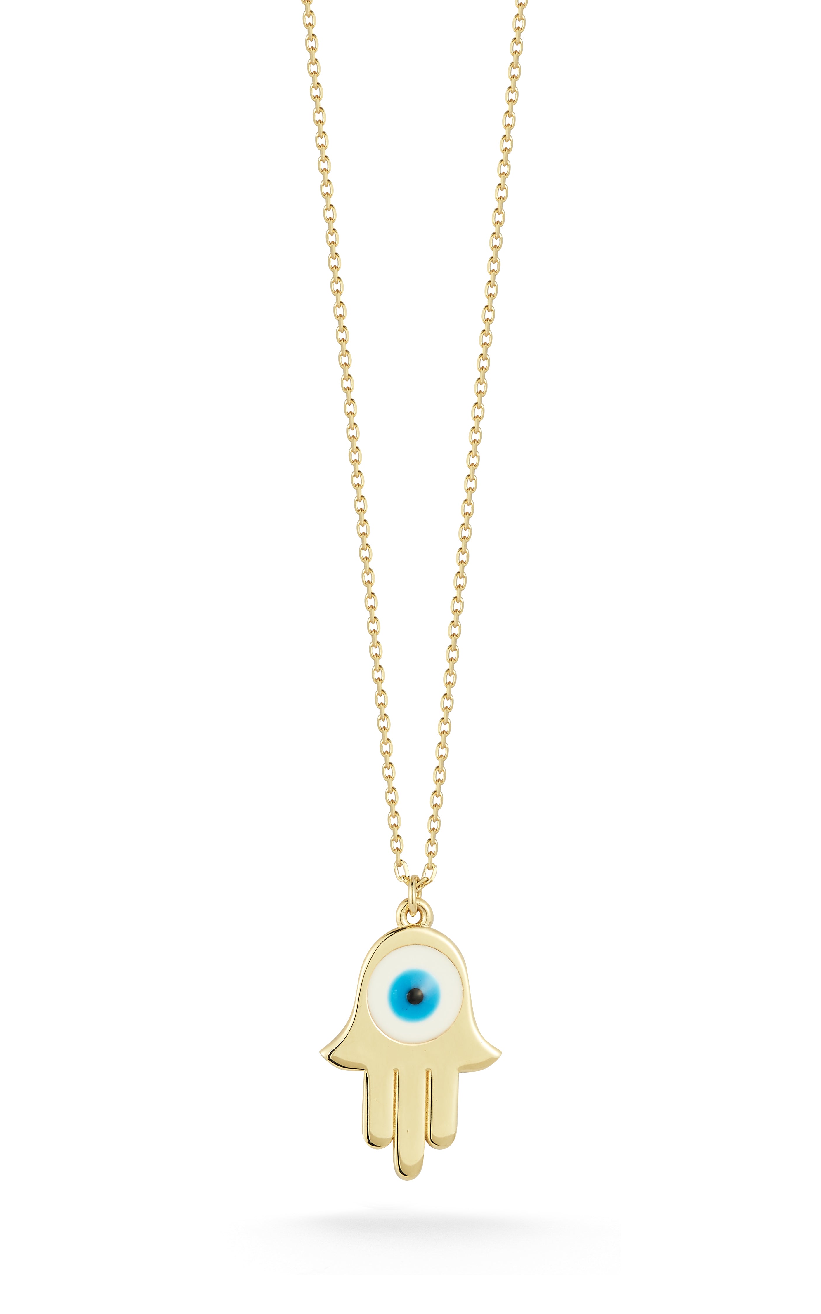Ember Fine Jewelry 14K Gold Hamsa & Evil Eye Necklace female