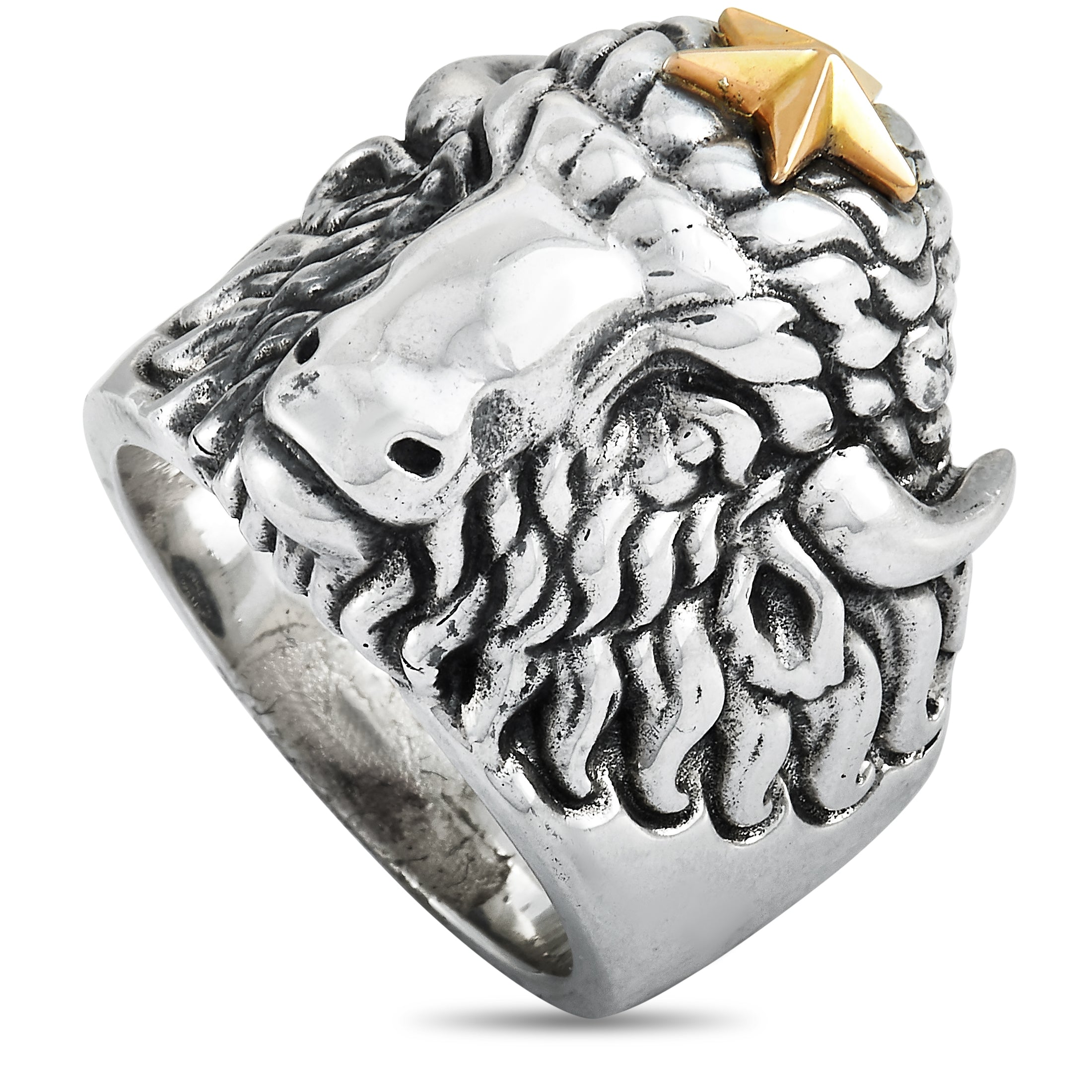 King Baby Sterling Silver Star Buffalo Ring US 9 female