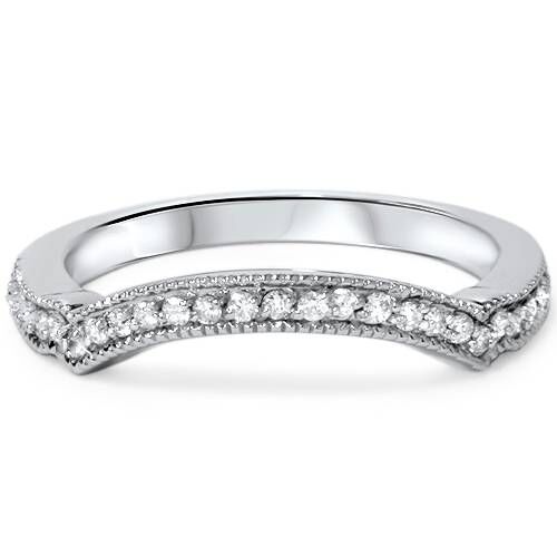 Pompeii3 1/6ct Curved Diamond Wedding Band 950 Platinum US 9 male