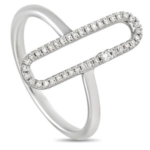 Non Branded LB Exclusive 14K White Gold 0.15 ct Diamond Ring - silver - Size: US 7.25