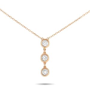 Non Branded LB Exclusive 14K Rose Gold 0.25 ct Diamond Pendant Necklace - white