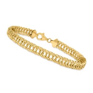 Canaria Fine Jewelry Canaria 10kt Yellow Gold Interlocking-Link Bracelet - gold