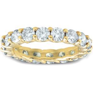 Pompeii3 3Ct Diamond U Prong Eternity Ring Wedding Anniversary Band 14k Yellow Gold US 4 female