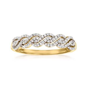 Canaria Fine Jewelry Canaria Diamond Twist Ring in 10kt Yellow Gold - gold - Size: US 9