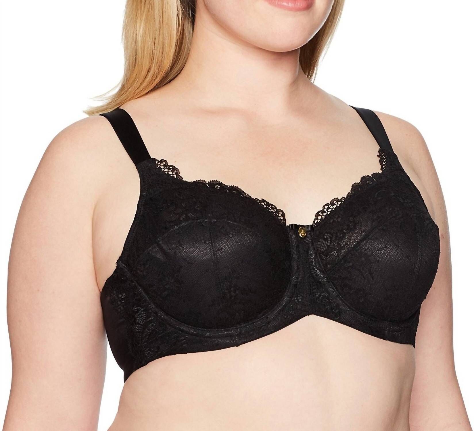 Curvy Couture Everyday Glamour Unlined Bra In Black 40DD female