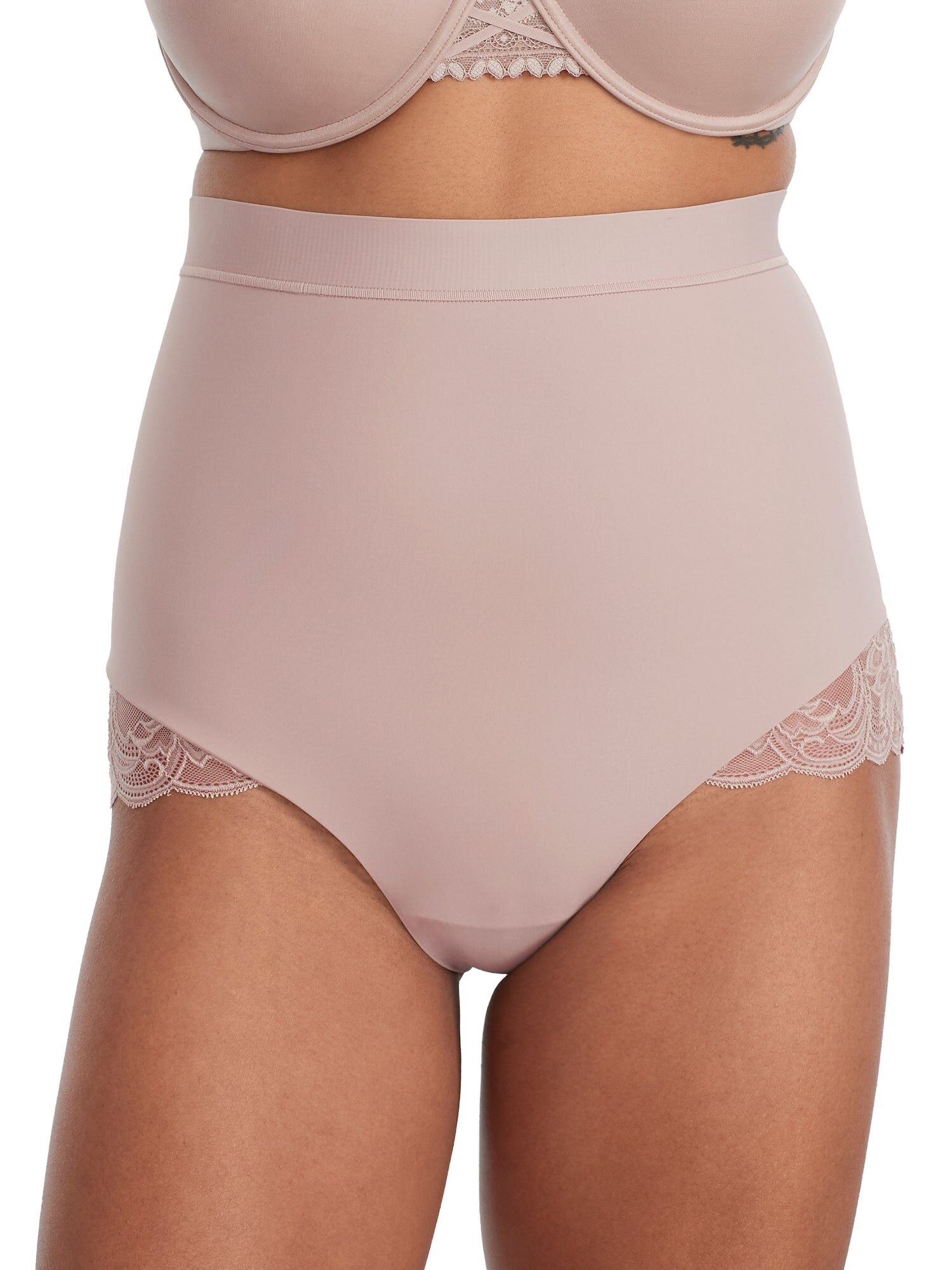 Maidenform Women's Eco Lace Firm Control Mid-Brief XLarge female