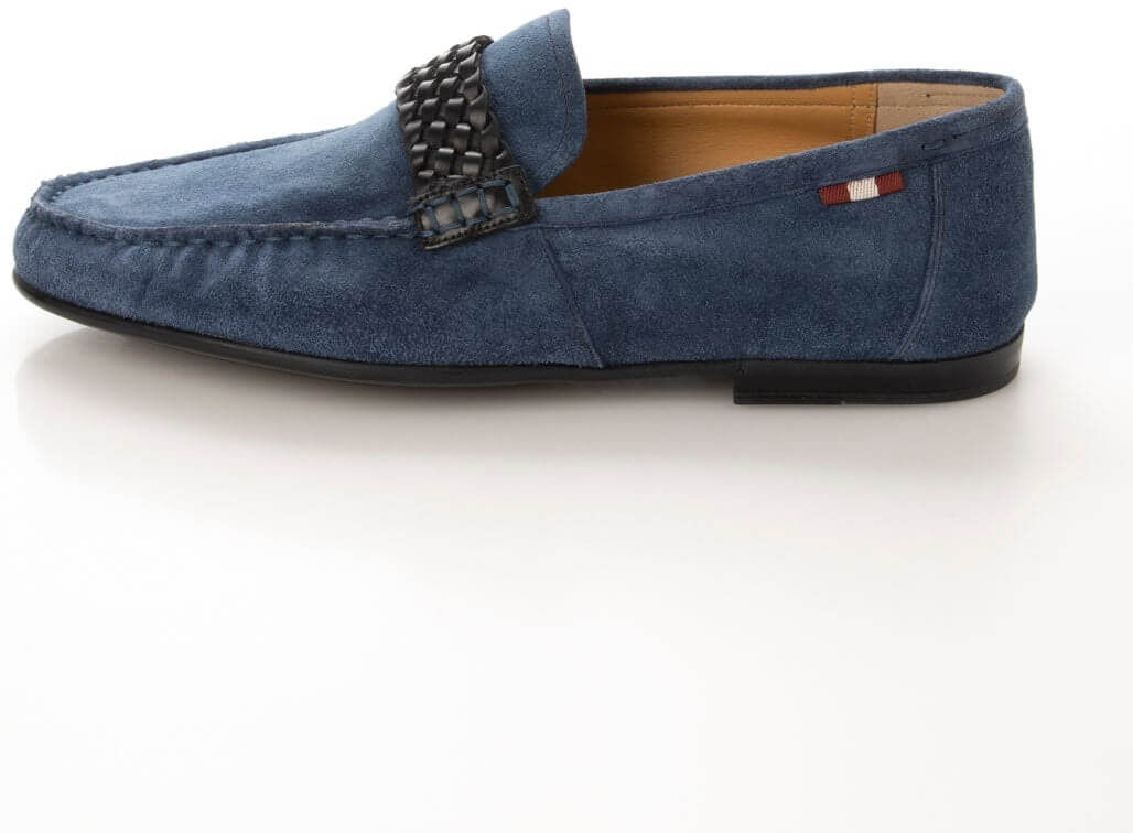 Bally Crusader Men's 6231442 Blue Suede Loafers US 6 male