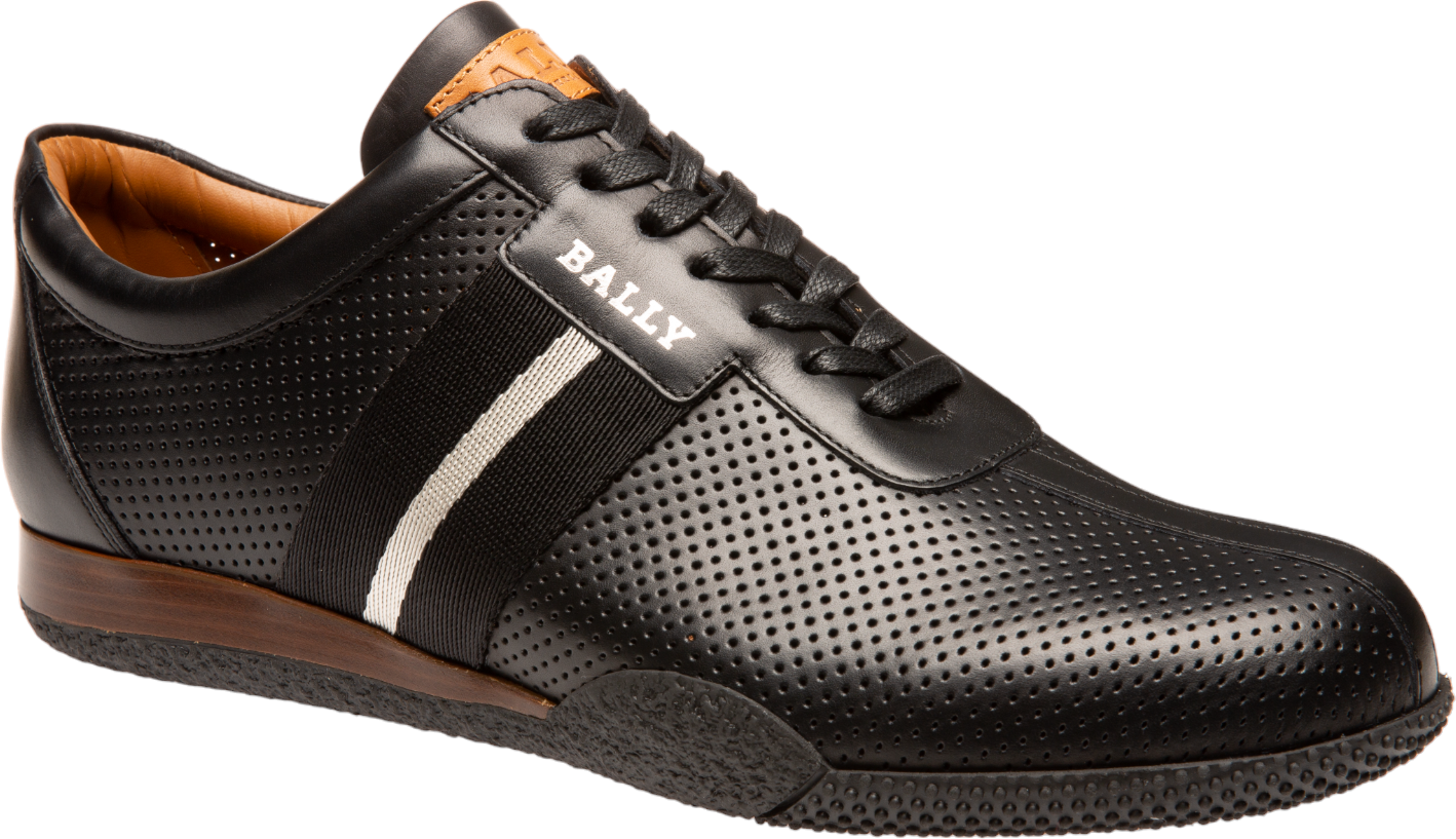 Bally Frenz Men's 6230483 Black Perforated Leather Sneakers US 12.5 male