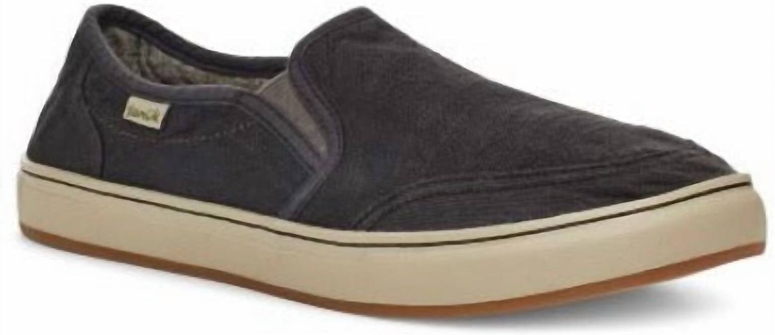 Sanuk Men's Tideline Hemp Slip On In Washed Black US 7 male