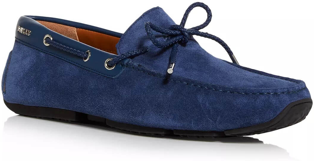 Bally Pindar Men's 6231346 Blue Leather Suede Drivers US 8 male