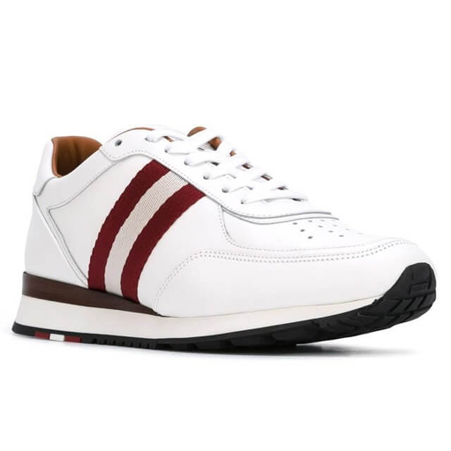 Bally Aston Men's 6205287 White Leather Sneakers US 6 male